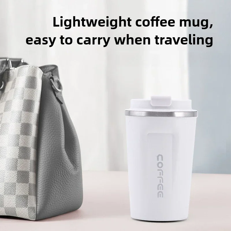 1PC 380ml Mug Stainless Steel Car Coffee Mug Leak-Proof Thermos Travel Thermal Vacuum Flask Insulated Cup Thermos Water Bottle