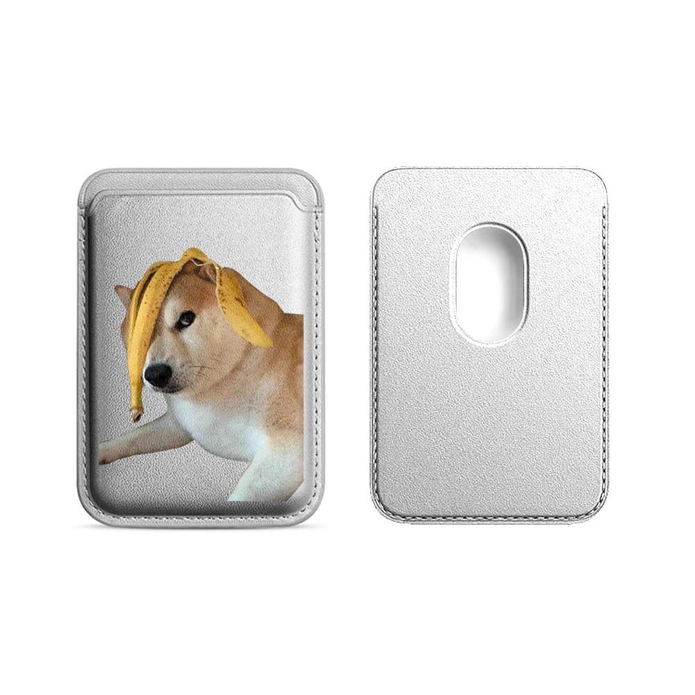 Niedliche Shiba Inu Leder-Kartenhülle für Magnetische Hüllen, Geeignet für alle iPhone Magsafe Karten-Handyhüllen – Detail 18