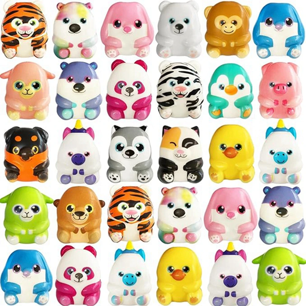 *6/12PCS for Kid Adult Mini Kawaii Cute Stress Relief Squeeze Toys Random Slow Rising Squishies Toy Carnival Goodie Bag Stuffers
