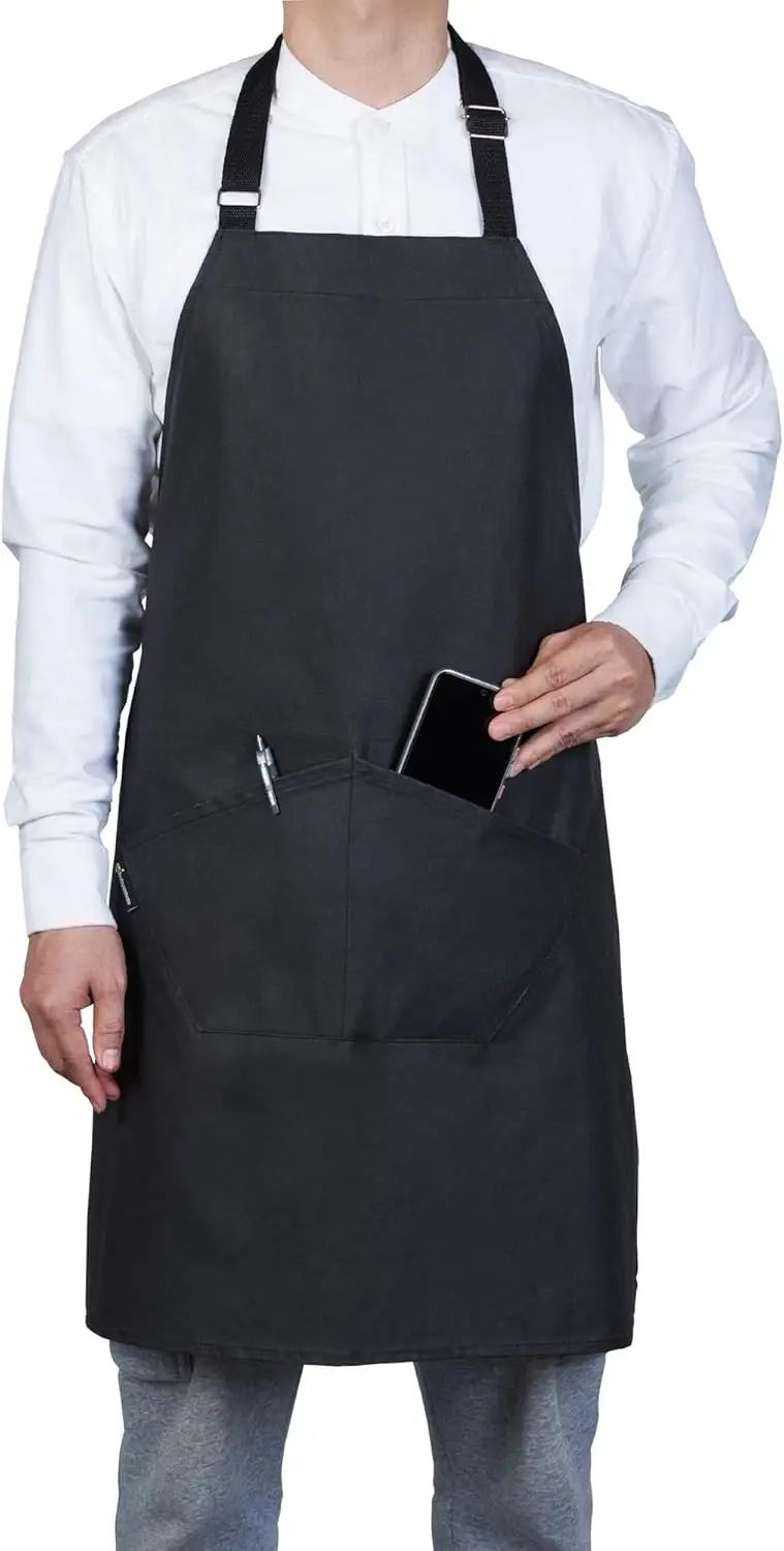 

32 x 26 Inch Cooking Apron 1 Flame Retardant Chef Apron - Adjustable Neck Straps For Men And Women