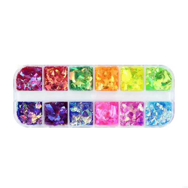 

U90E 12Grids Large Sequins Glitter Makeup Sequins Jewelry