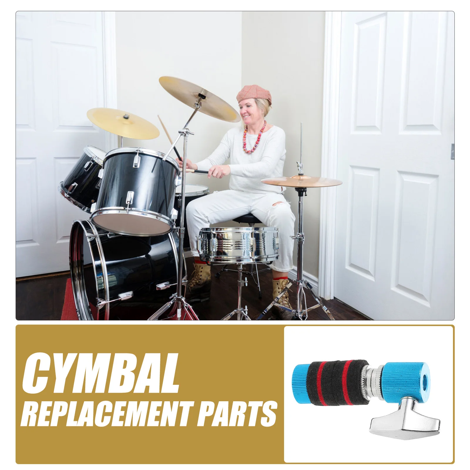 

Colorful Metal Cymbal Stand Separator Clutch Drum Hi Hat Splitter Replacement for Iron Felt Pad Kit