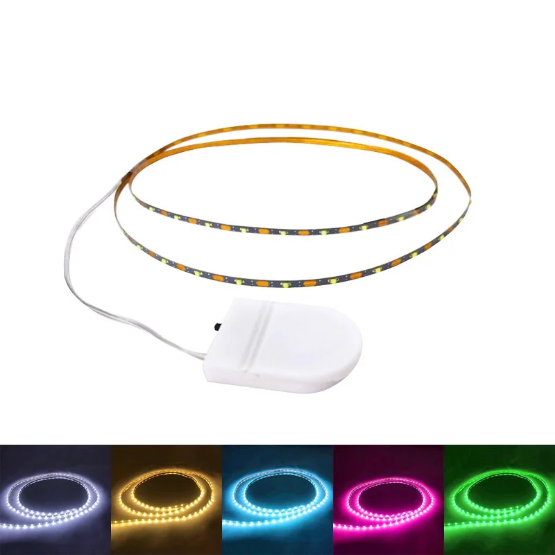 1-meter LED light strip 3V.25mm bare board/sleeve waterproof ultra-thin self-adhesive tape button battery version portable LED l