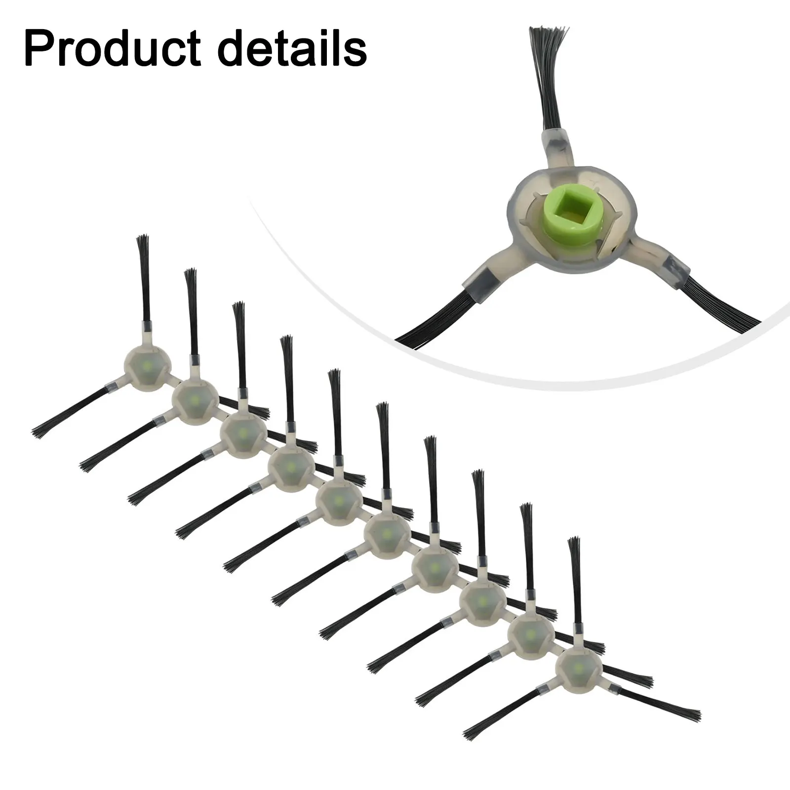 10-częściowa szczotka boczna kompatybilna z robotem odkurzającym Lefant M210P Niezbędne części zamienne do głębokiego czyszczenia dywanów