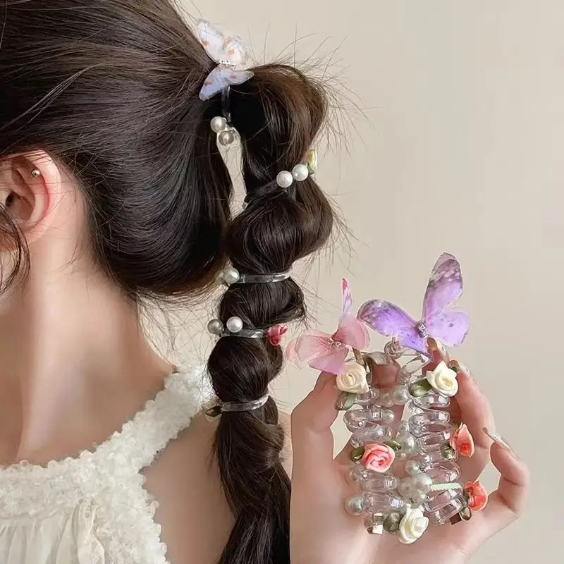 Рисунок 2 - Резинка для волос с бусинами в виде бабочек и роз