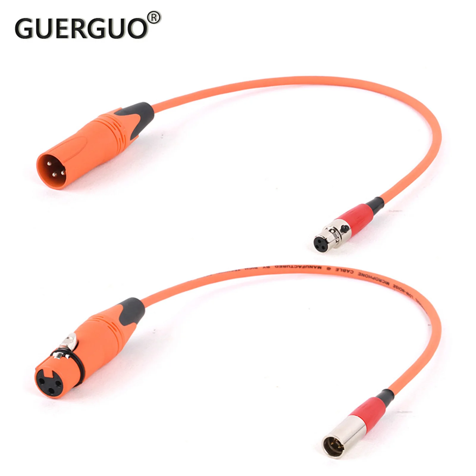 0.3M-15M 3PIN XLR Colored Baking Paint Male/Female Connector to Mini XLR 3Pin Male/Female Cable for Blackmagic Pocket Cinema 4k