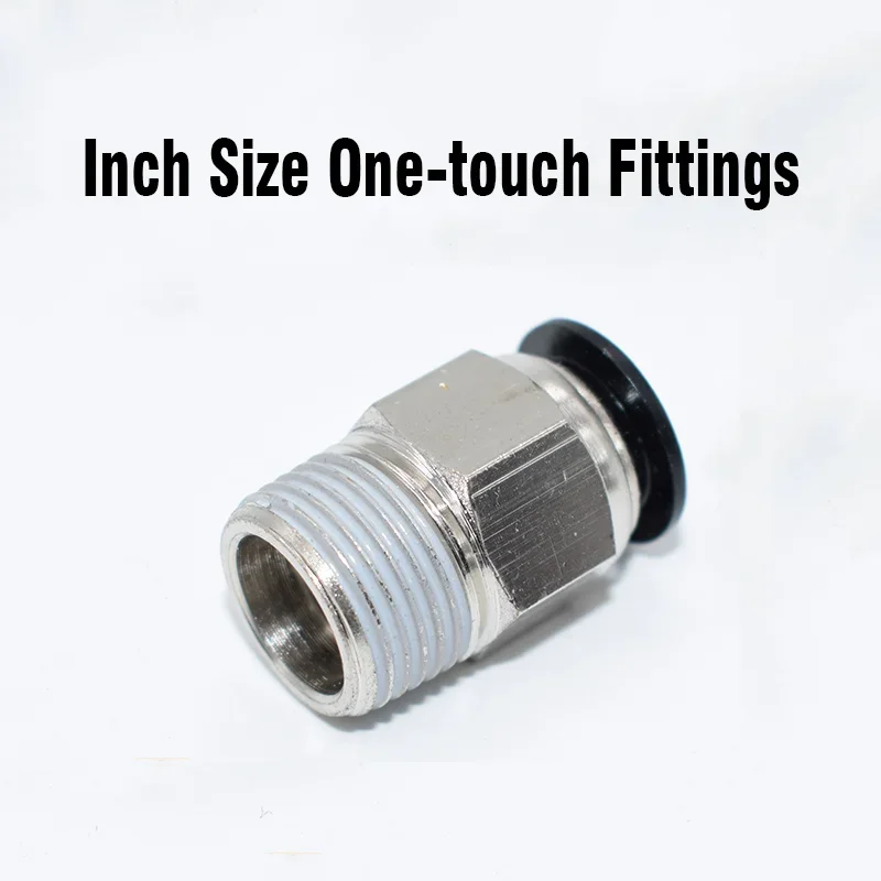 10pcs20pcs50pcs100pcs جودة عالية PC1/4 5/16 3/8 1/2 تركيبات الهواء الهوائية بوصة حجم تركيبات بلمسة واحدة #2