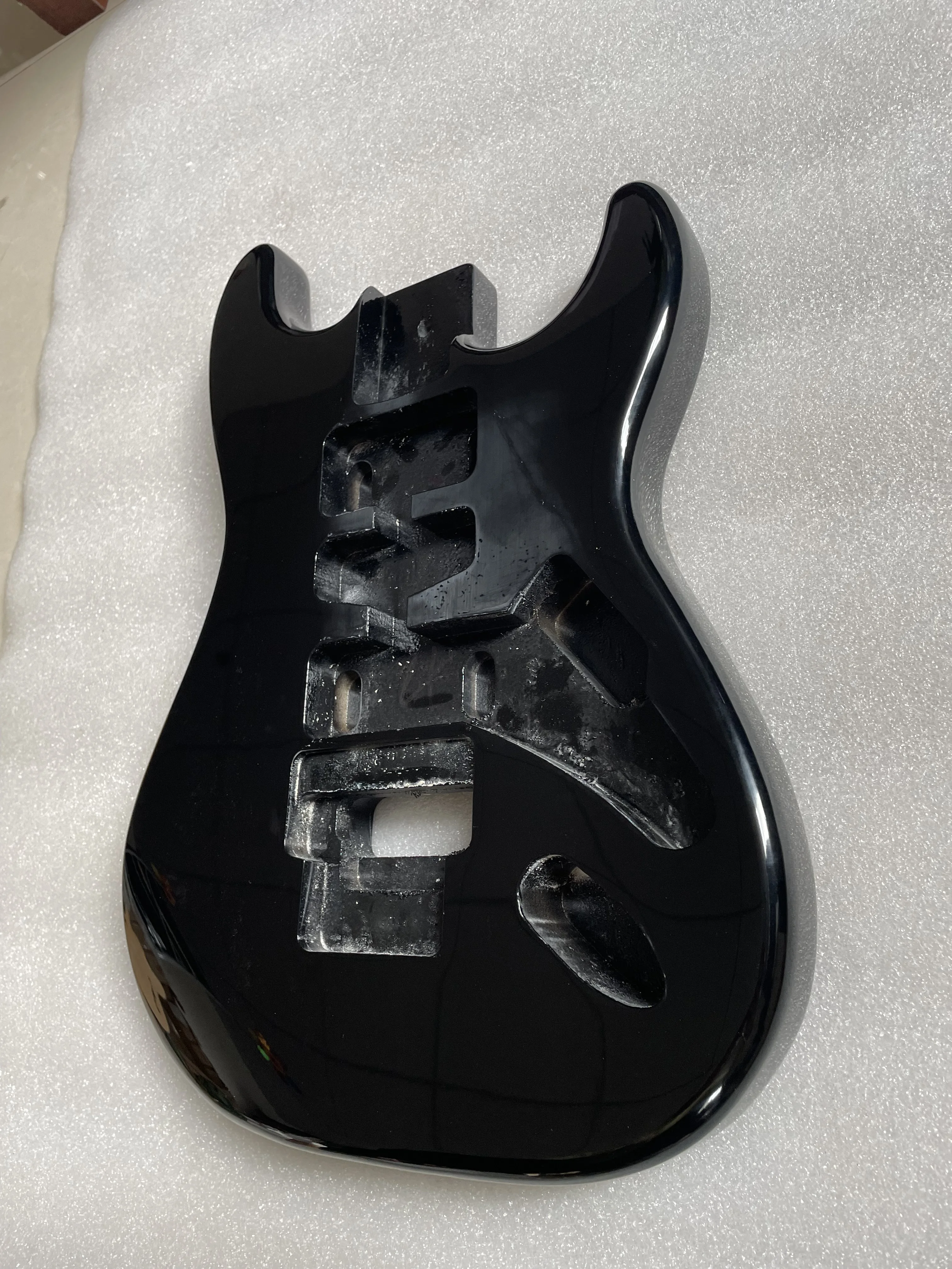 Floyd Rose-Electric Guitar Body, Blank Barrel,Black Gloss Finished Luthier,DIY HSH Hollow Body,High Quality,5.7cm Wide,Brand New