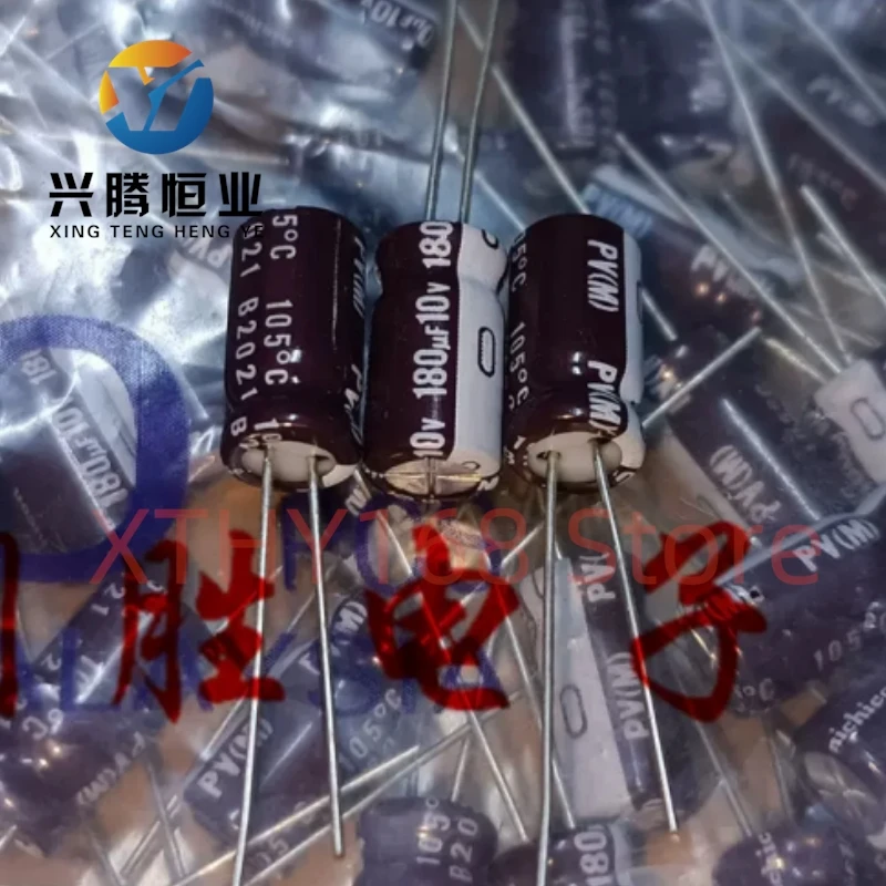 20PCS Original 180UF 10V electrolytic capacitor 10V 180UF 6*11 PJ high frequency and low resistance