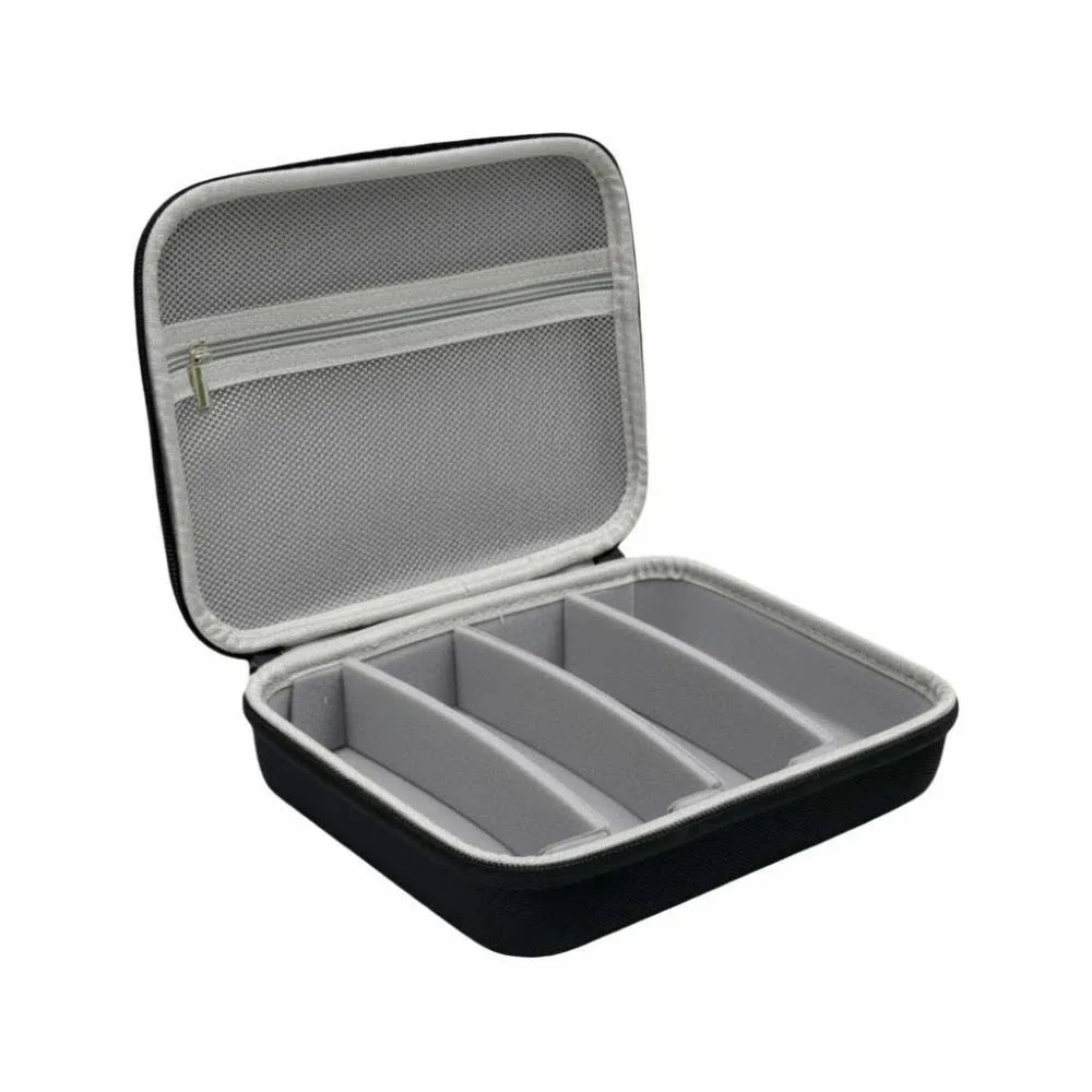 

Portable 2/4 Slots Glasses Organizer Oxford Cloth Anti-lost Glasses Storage Box Anti-splash Water Black