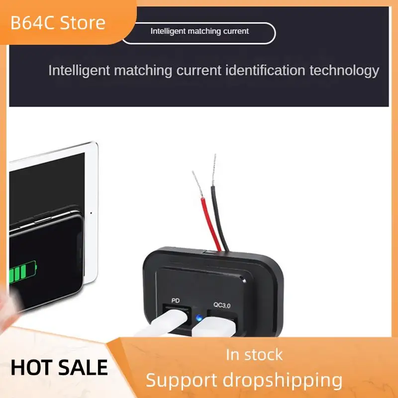 

B64C 5X USB + PD автомобильное зарядное устройство розетка 12 В/24 В USB зарядка разветвитель розетка адаптер питания для мотоцикла кемпер-грузовик ATV лодка автомобиль