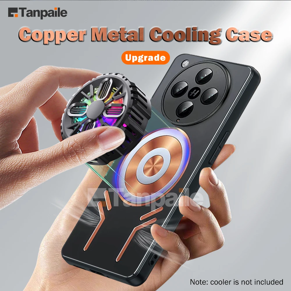 

For OPPO Find X8 Ultra Case for Find X8 Pro X8S+ Plus Cooling Case Magnetic Shockproof Copper Metal Heat Dissipation Funda
