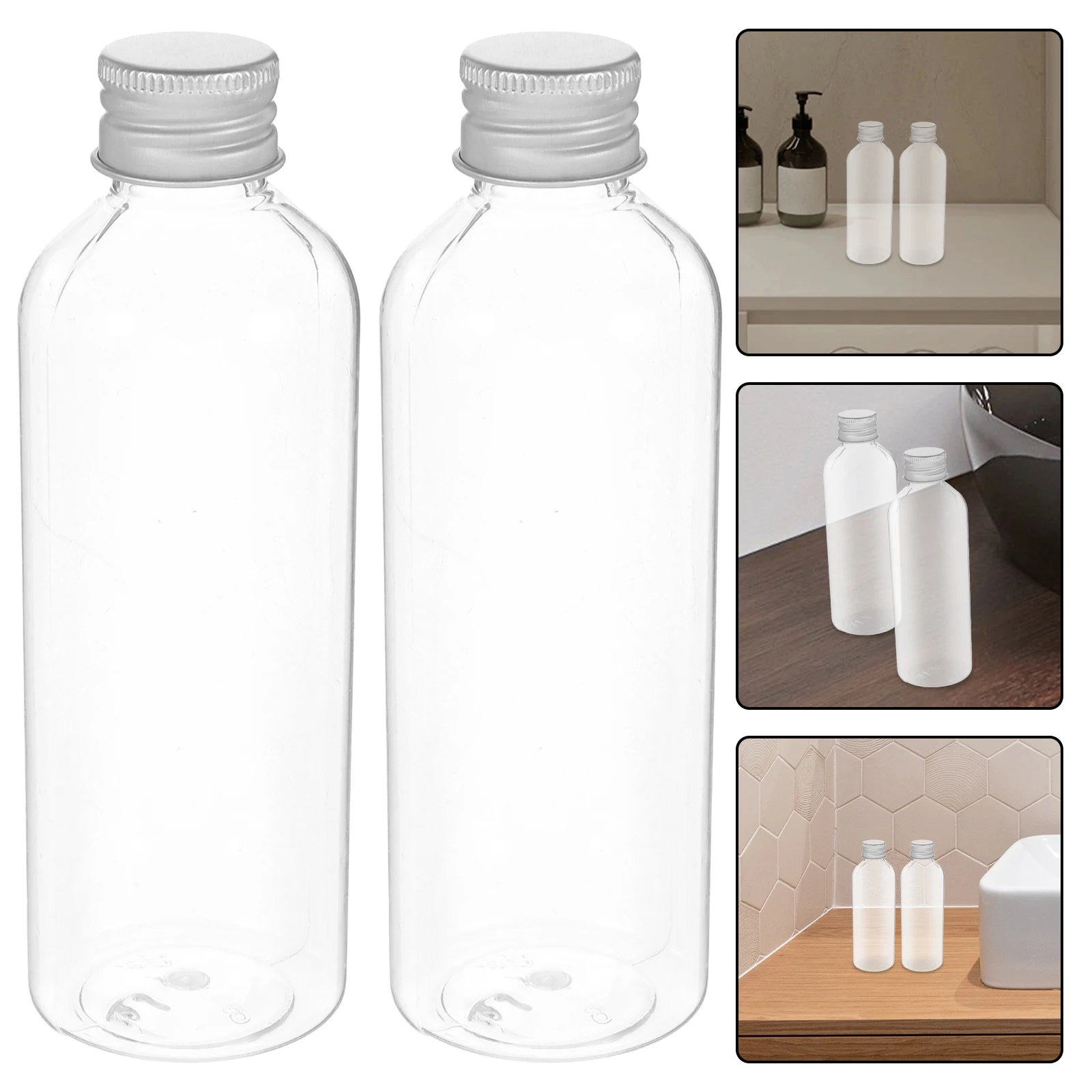 

20pcs Water Sub Bottles Refillable Transparent Plastic Dispenser Lotion Shampoo Containers Travel Essential Oil