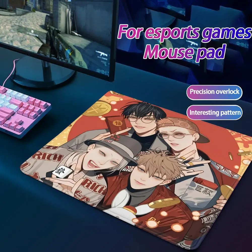 

BL 19 Days Comics Mouse Pad Small Desk Pad Desktop Computer Keyboard Wireless Mouse Boy Gift For Play Games Coasters