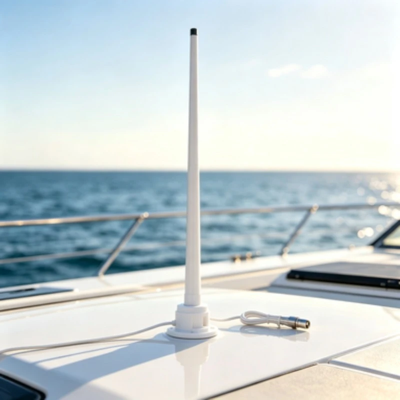 Marine AIS Antenna 1.1M 156 163Mhz With 5M Cable SL16 Connector For Yacht Vessel