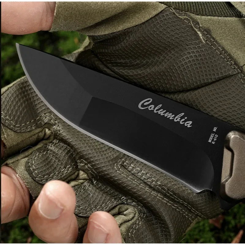 High end aluminum handle small knife, wilderness survival straight knife+sheath, outdoor camping barbecue EDC tool knife