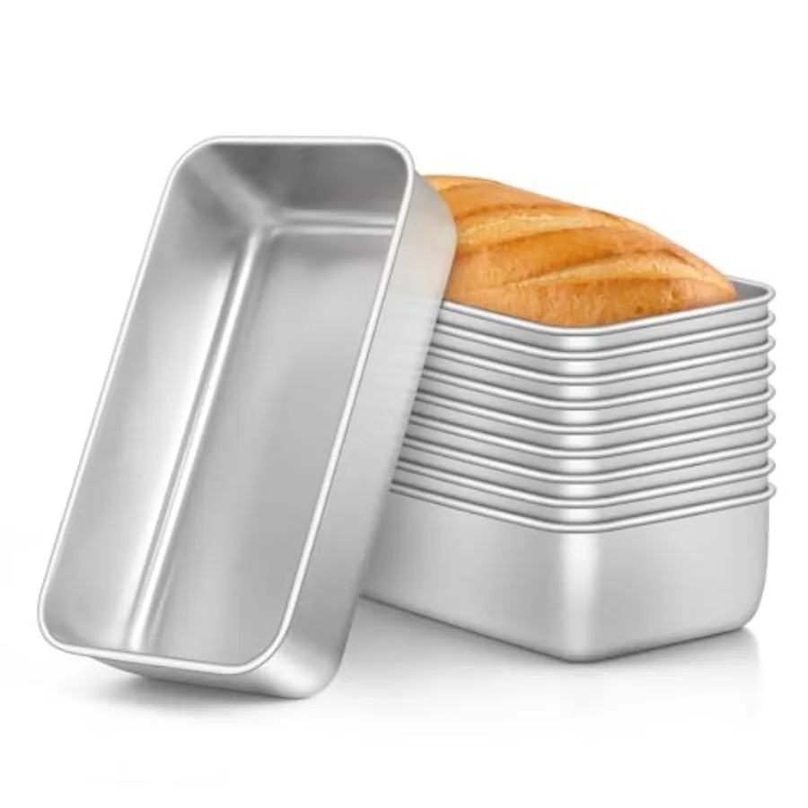 

Форма для выпечки из нержавеющей стали (10 шт., 9x5 дюймов), многоразовая, для домашнего выпечения, без токсинов и ржавчины