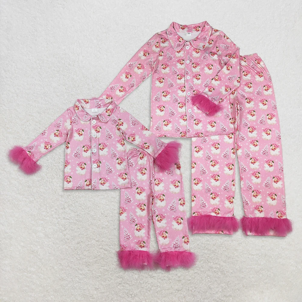 z1014-06 GLP2718 Pre-sale Wholesale Winter Boutique adult clothes Christmas pants set Wholesale matching kids clothes girl