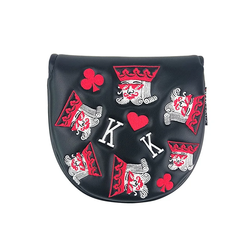 Golf Club Cover Semicircular Putter Cover PU Magnet Closed Head Protective Cap Cover Golf Supplies