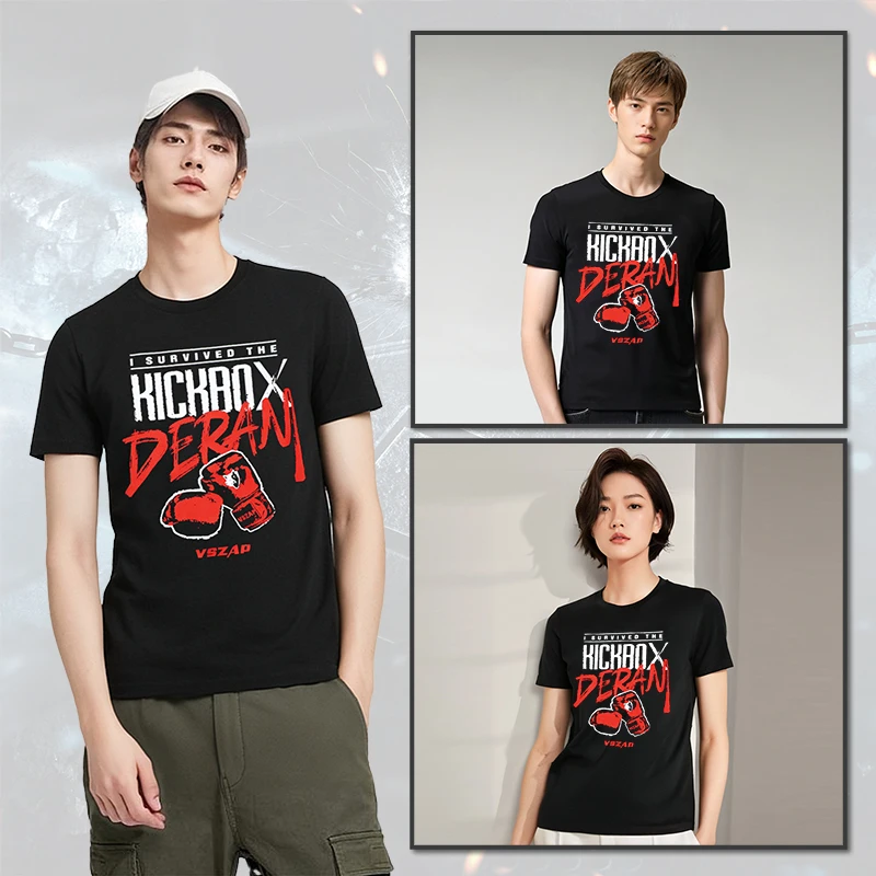 Vszap boxe t camisa de algodão bjj jiu jitsu mma camisas de treinamento fitness luta sparring luta kickboxing boxe rash guard