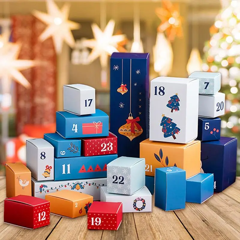 2024 Empty Advent Calendar Boxes 24 Days Christmas Countdown Calendar Boxes For Filling Count Down To Christmas Storage Boxes