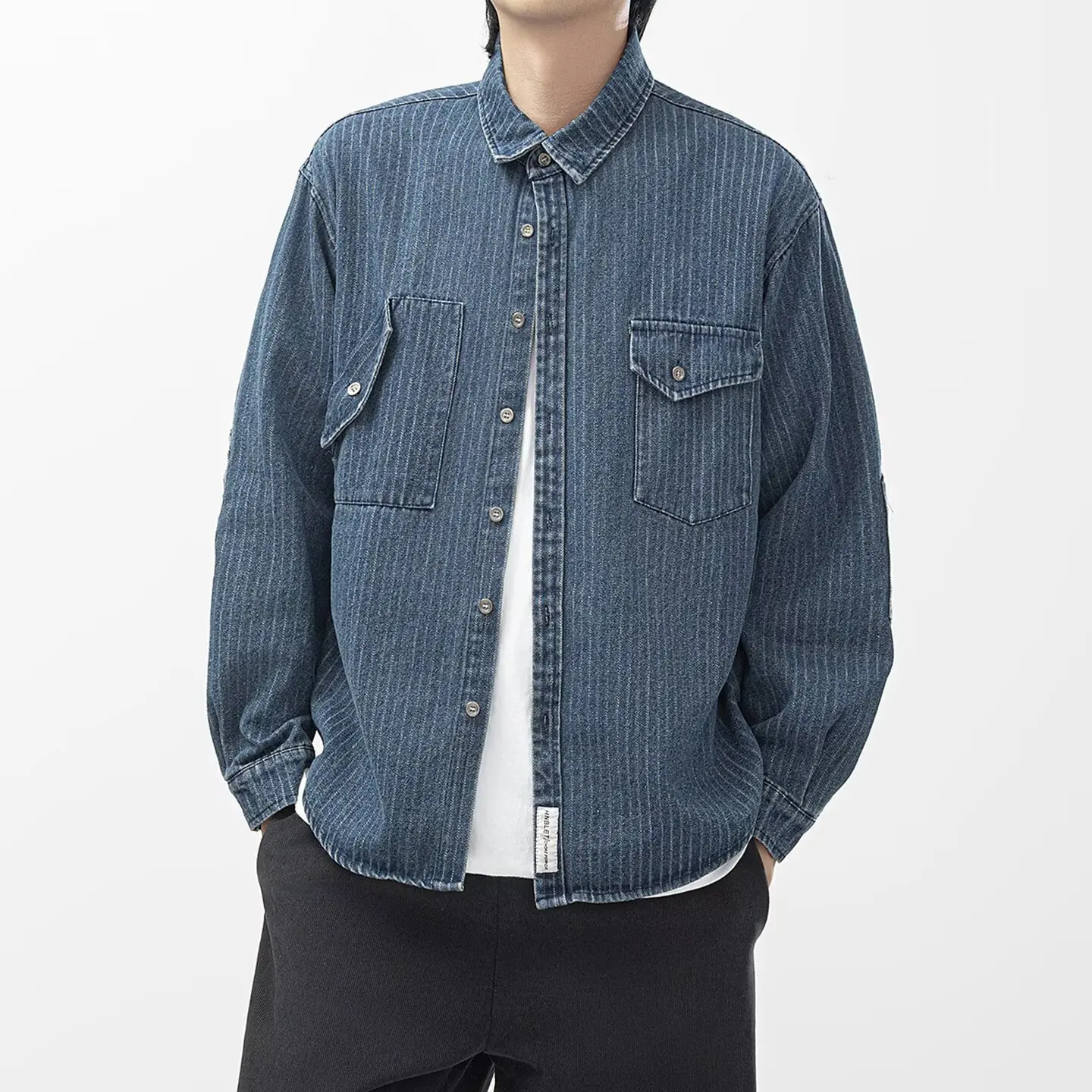 New Spring Autumn Casual Shirts Men Long Sleeve Preppy Style Harajuku Shirt Mens Fashion Loose Japan Style Streetwear Man Blouse