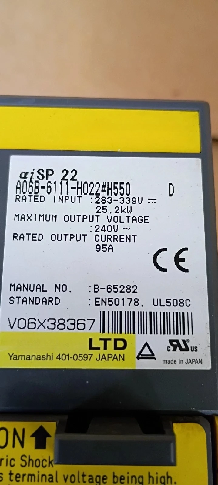 A06B-6111-H022 A06B-6111-H026 For FANUC A06B-6111-H022 AC Servo Drive Servo amplifier Used