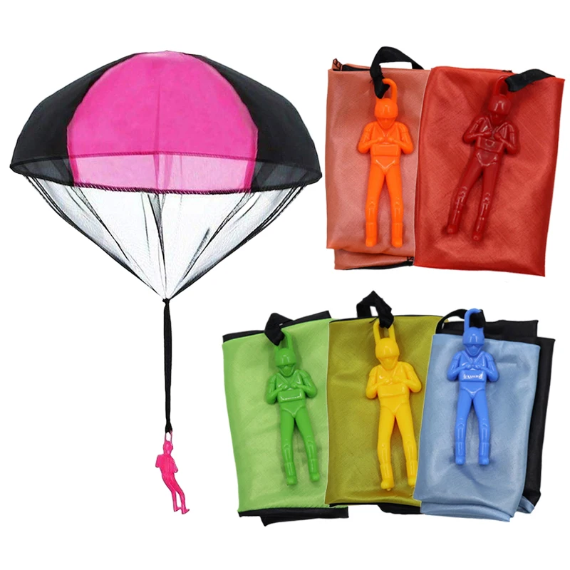 رمي اليد المظلة جندي صغير التمويه للأطفال في الهواء الطلق لعب لعبة تعليمية تحلق الرياضة للأطفال الهدايا TMZ