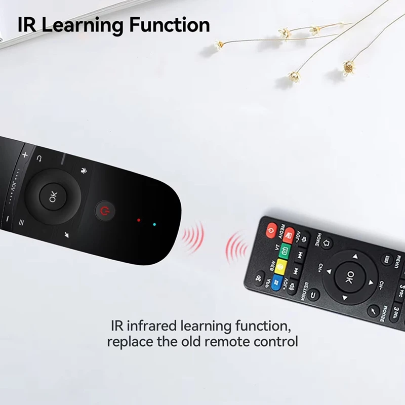 3CGRO-W1 Air Mouse 2.4G Wireless Keyboard Remote Control IR Remote Learning 6-Axis Motion Sense For Smart TV Android PC