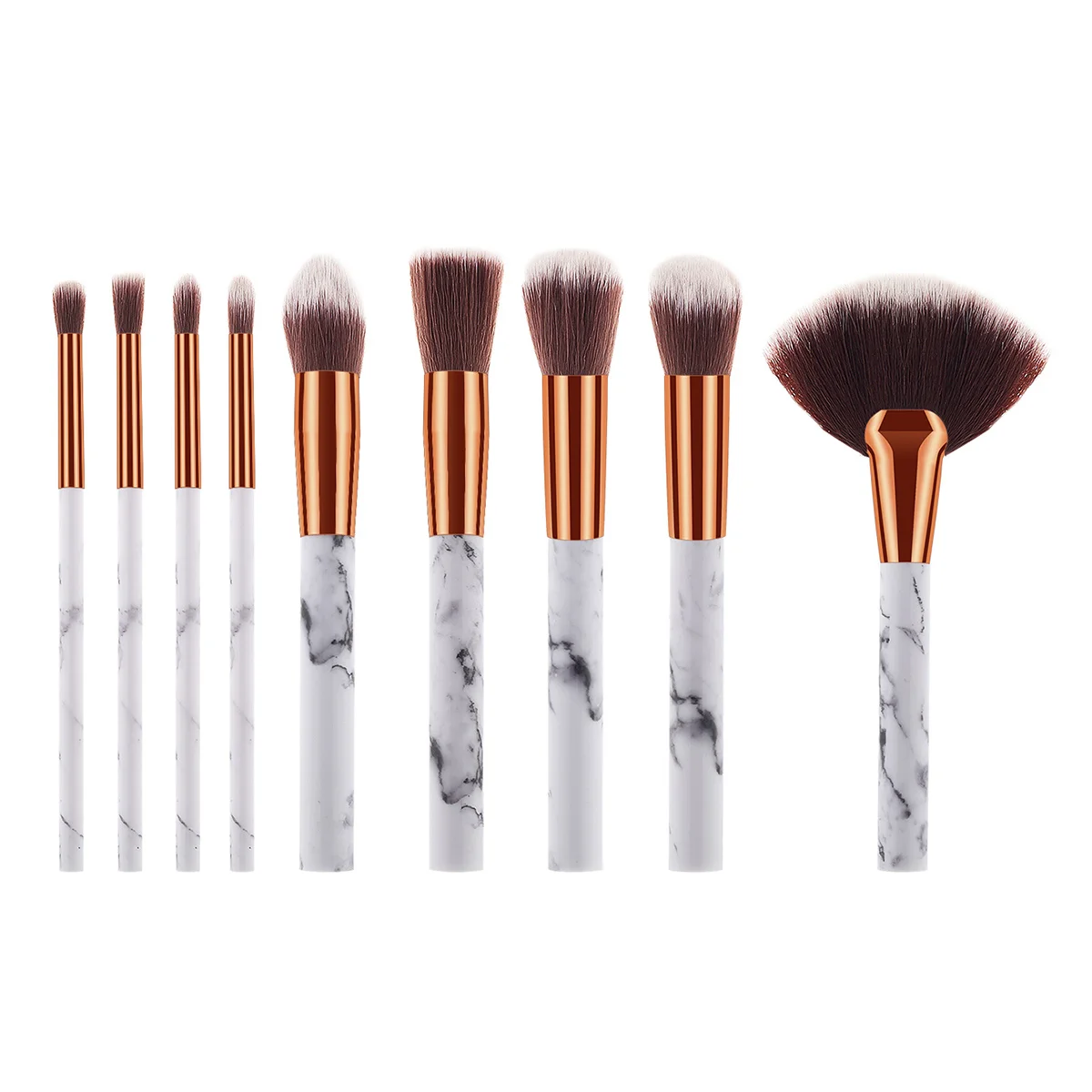 Juego de brochas de maquillaje de 9 Uds., Kit de brochas Premium, cerdas de nailon ultrasuave, herramientas profesionales densas sin desprendimiento para uso diario para mujeres