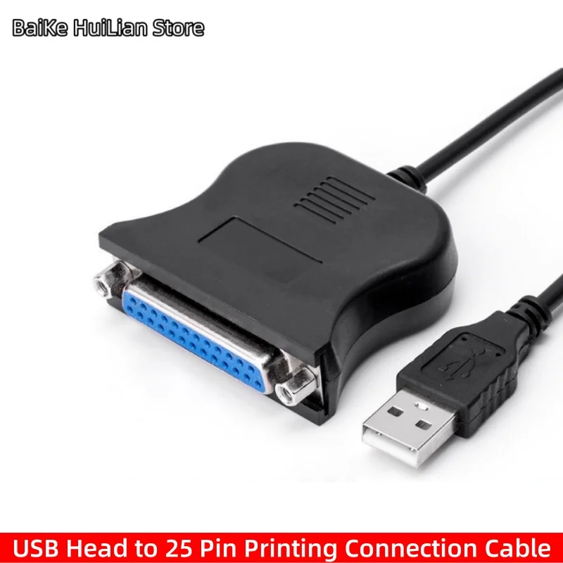 

USB to Parallel Port Cable 25 Pin Printing Cable 25 Hole DB25 Parallel Port Printer Vintage Printing Adapter