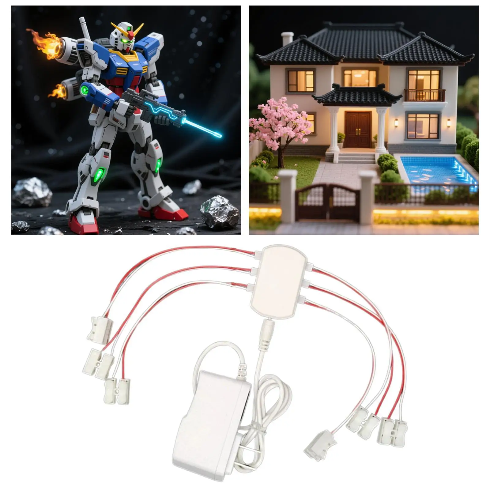 3V 1A Power Supply 6 Ports Wiring for Model Hobby Train Diorama Street Light view 5
