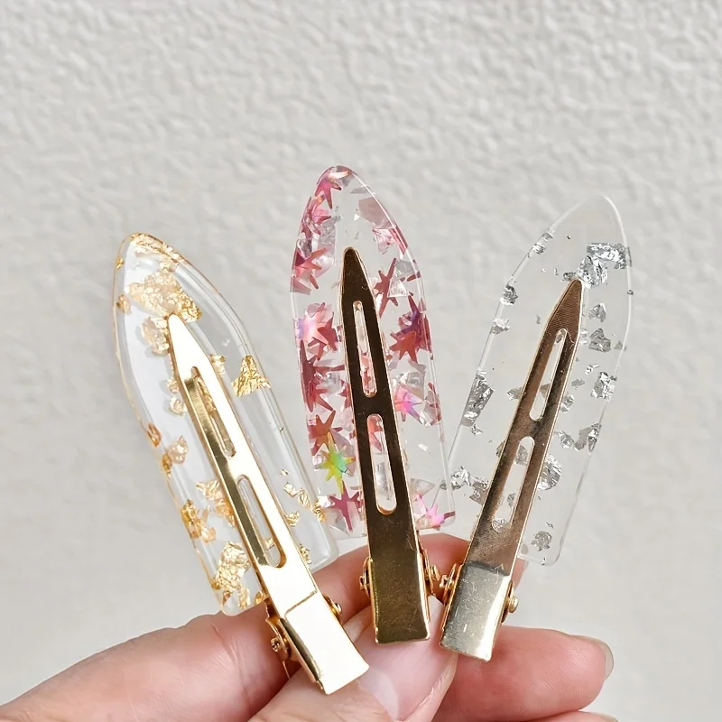 6er-Set Damen Haarspangen: Nahtlose, biegefeste Acryl-Haarspangen für professionelles Styling von Pony und zerzausten Haaren – Detail 5