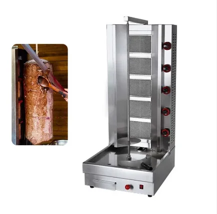 

Hot Sale Stainless Steel Middle East Gas Chicken Meat Kebab Grill Shawarma Machine for Restaurant with Burners
