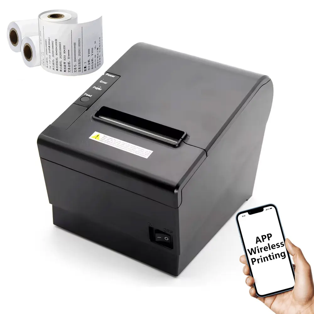 

Hot Sale Pos Printer 80mm Thermal Receipt Desktop Printer with Auto-cutter Wireless Printing