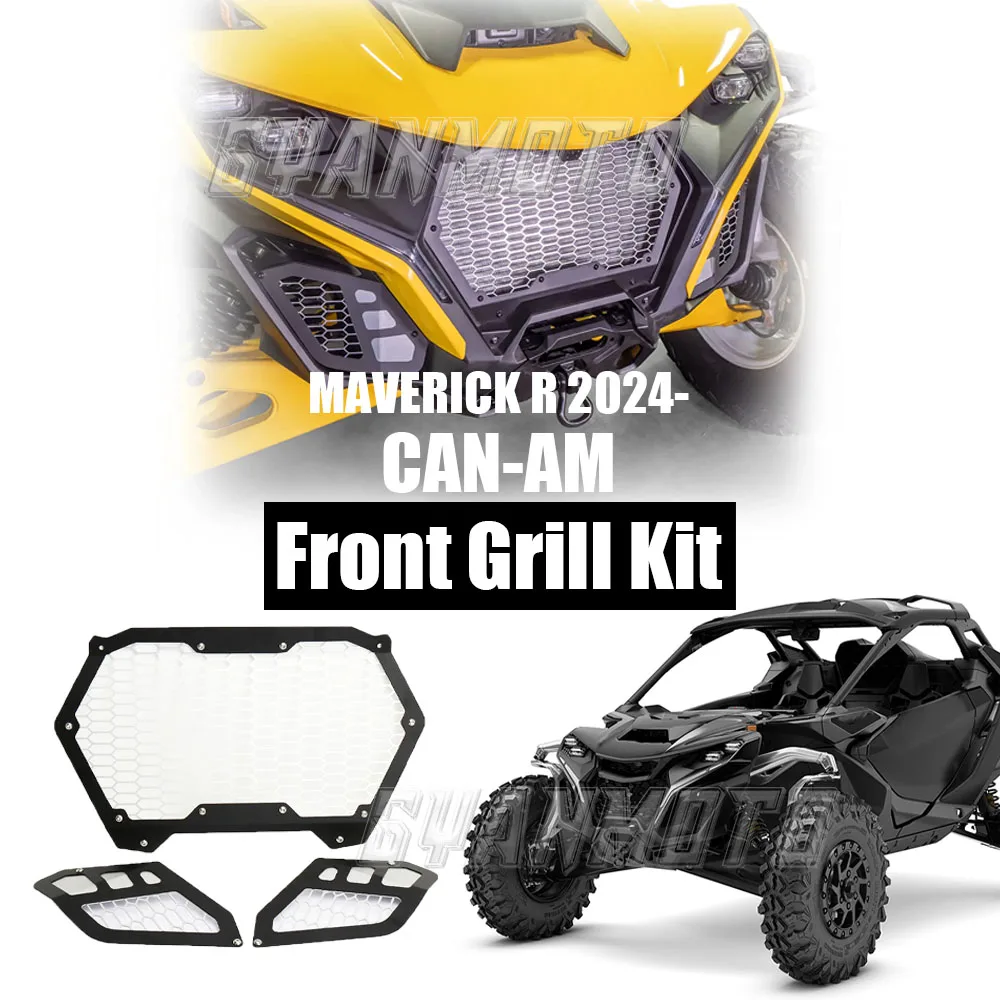 

New UTV For Can-Am MAVERICK R 2024 Maverick R For CAN AM MAVERICK R 2025 Accessories Front Grill Kit Black