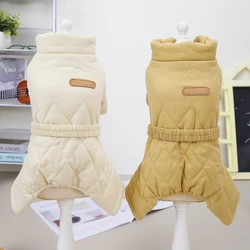 Four-legged Cotton Coat Pet Dog Clothes Autumn Winter Dogs Overalls Thicken Jumpsuit Costumes For French Bulldog Puppy Chihuahua