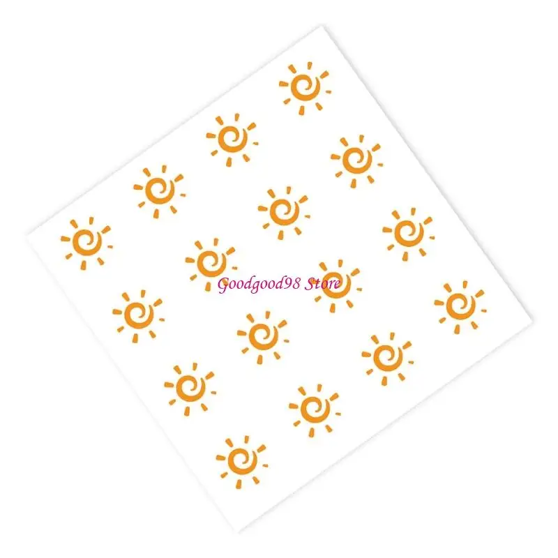 10 Sheets Sun Patches Reapply Reminder Sticker Detection Sticker for Beach W8EC