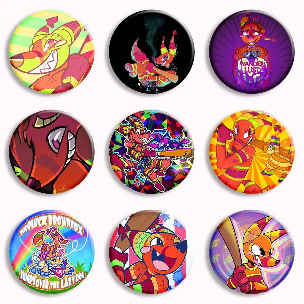 The Quick Brown Fox Anime Soft Button Pin TQBF Electrohell Album Cover Brooch Badge Bag Decor Fans Collect Friends gifts
