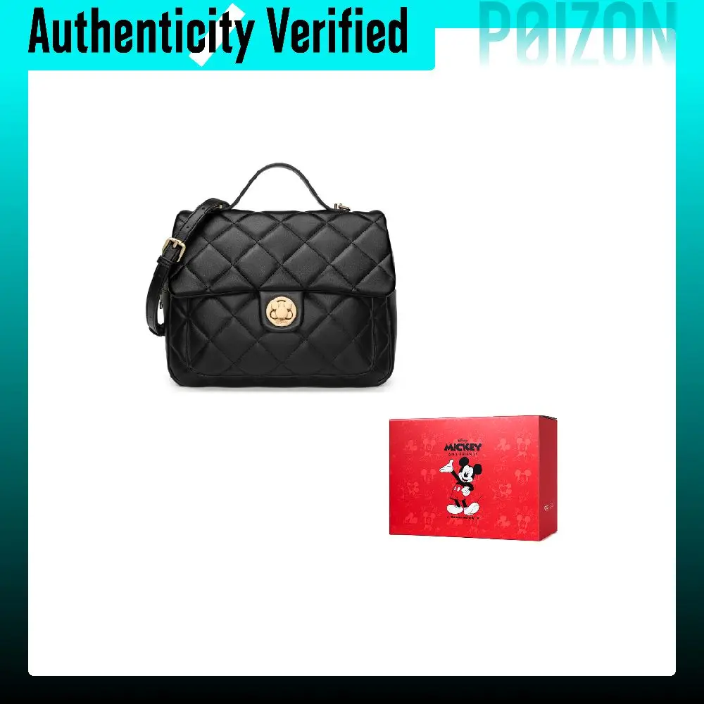 Disney Pu Handbag Regular Women's Ecru/Black DHF41410-A