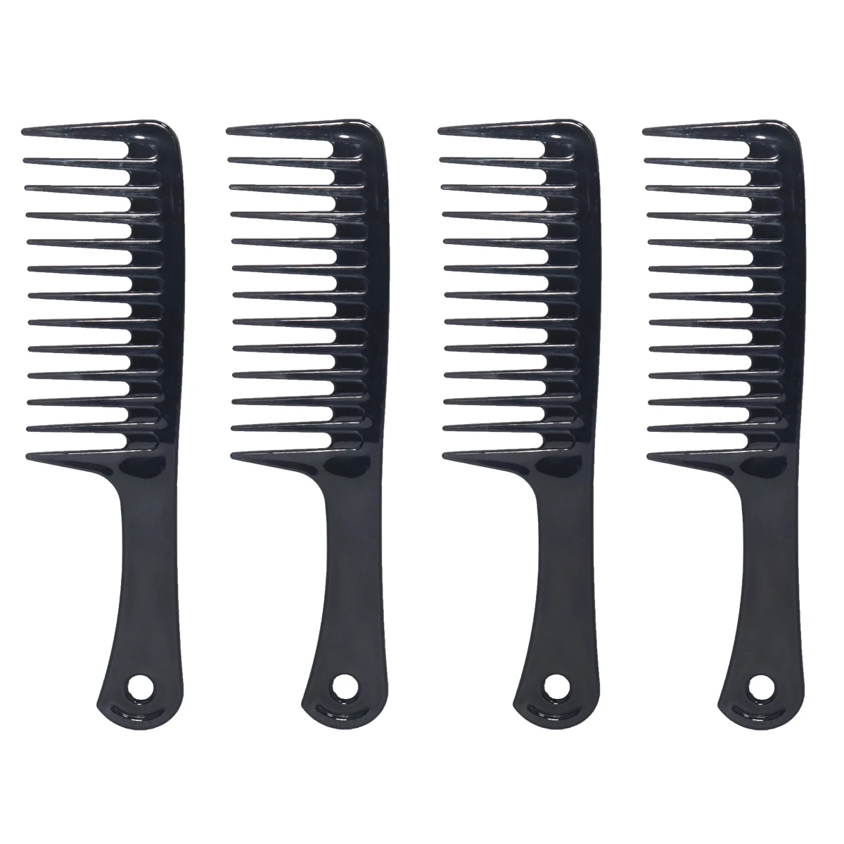 

4pcs wide toothed comb, anti knot comb with comfortable handle, suitable for both dry and wet use, Special for real hair wigs