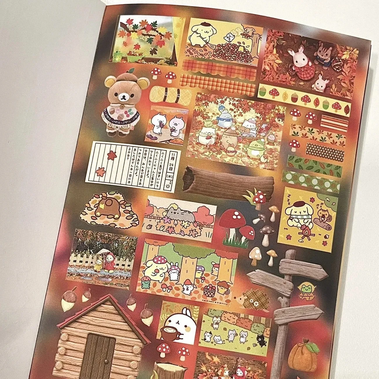 Cute Vintage Showa Food Animal Cartoon Girl 50 Sheets Non-Repeating Sticker Book Scrapbooking Material Craft Supplies - view 3