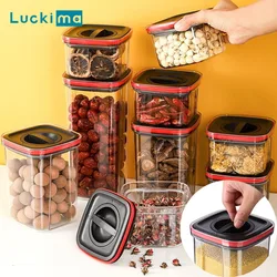 Food Vacuum Storage Box 600/1300/1800ML Food Storage Container Vacuum Sealing Tank Kitchen Keep Fresh Transparent Sealed Cans