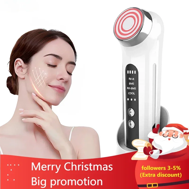 New household hot and cold micro current skin rejuvenation device, facial blue light ice cream lifting and firming beauty device