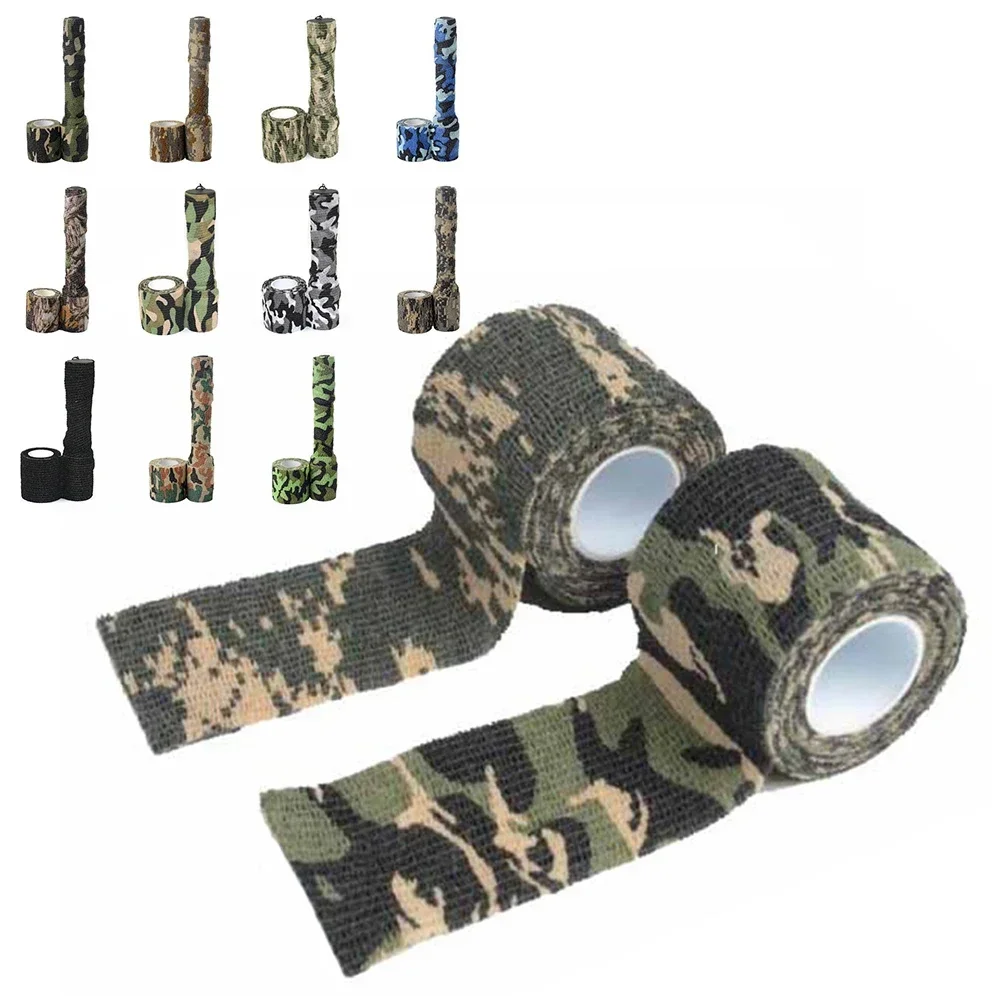 Elastic Wrap Tape  Adhesive Outdoor Hunting Camouflage Stealth Tape Waterproof Wrap Durable Self Adhesive Elastic Bandage