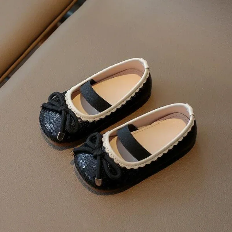 Vintage Simple Style Children Flats Girls Shoes Cute Candy Colors Toddler Girl Ballet Shoes Kids Slip-on Leather Shoes For Girl