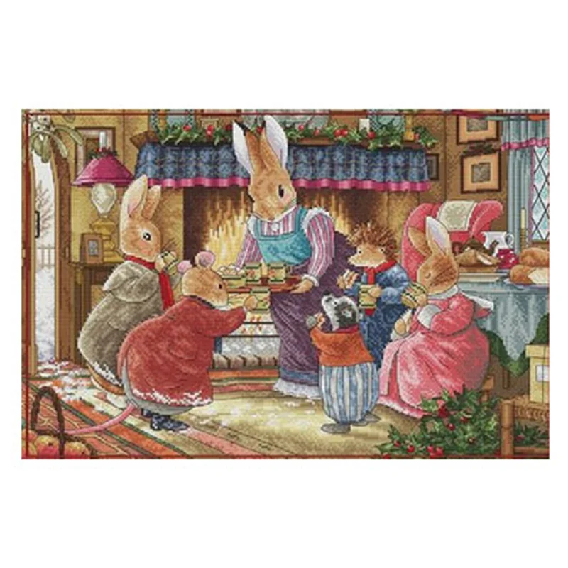 7750 ensembles de points de croix peintures au point de croix 14ct 18ct Stich Kit de point de croix aiguille de broderie Arts et artisanat Kit complet passe-temps