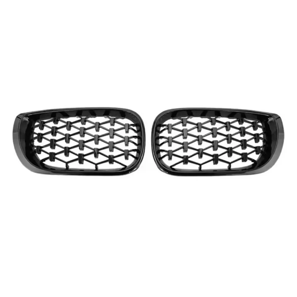XVIP Gloss Single Line Style Front Nieren-Renngitter für BMW 3er E46 325i 4-Türer 2002–2004 obere Grills im Diamanten-Stil – Detail 11