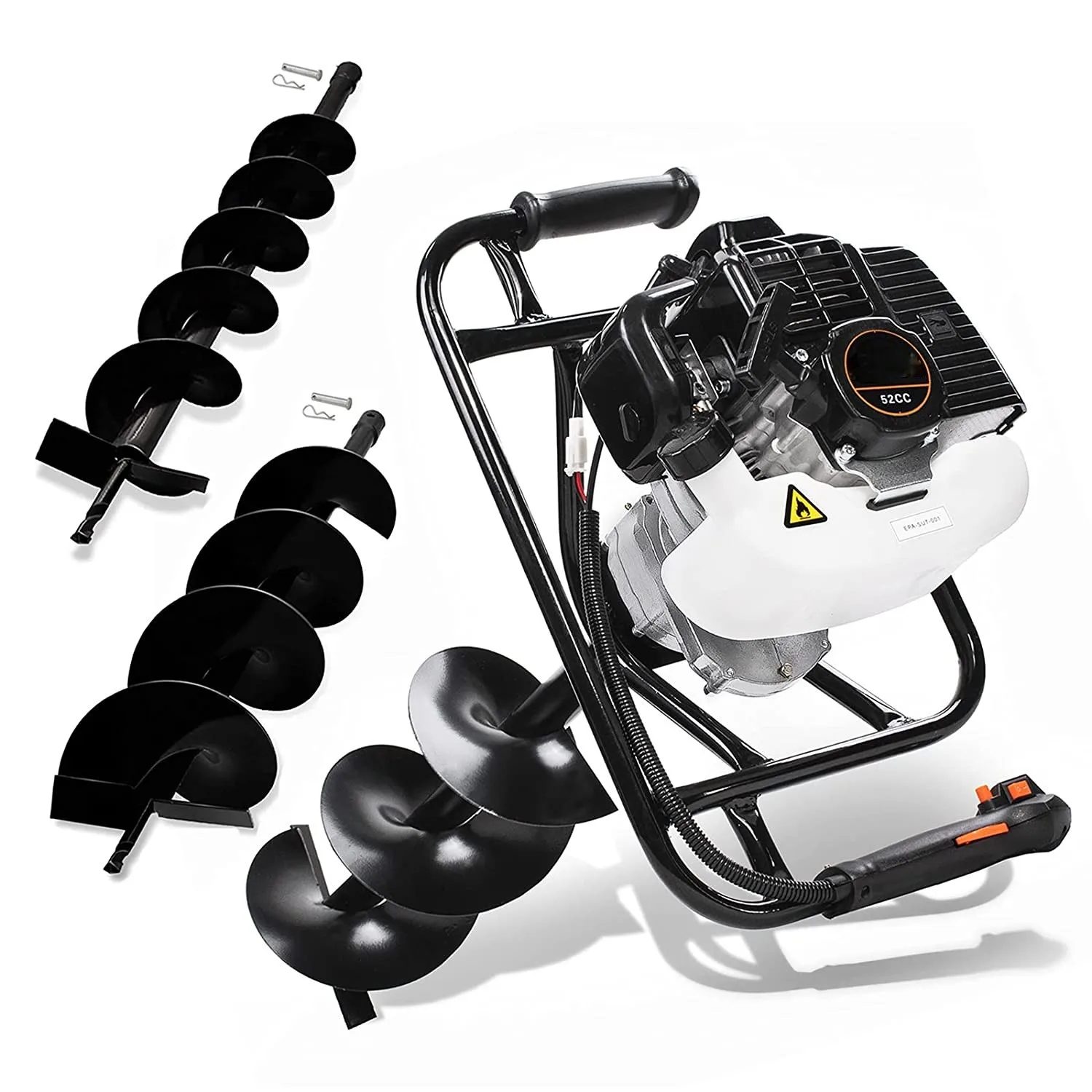 

Heavy Duty Ground Tulong Petrol Powered Handheld Tulong 52CC 1600 Watt with 150mm Metal Blade Garden Earth Drill