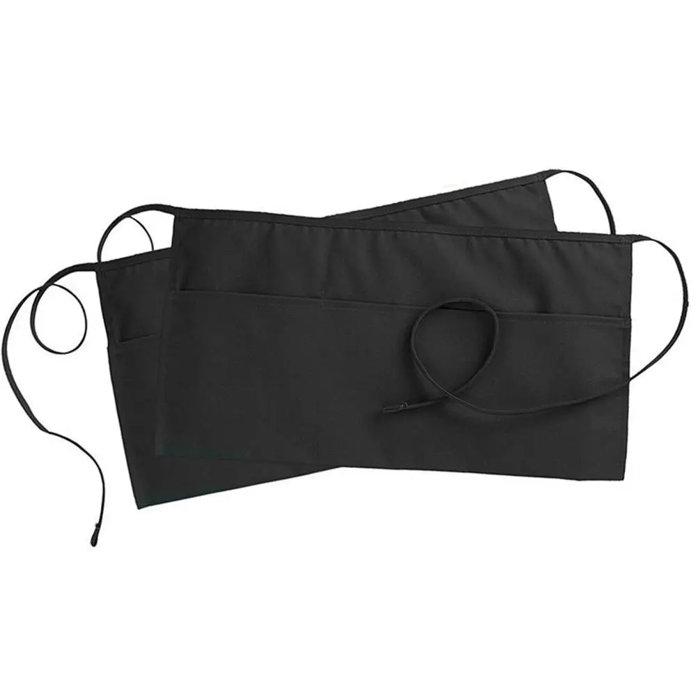 

Short Aprons with Pockets Kitchen Cooking Apron for Adults Serving Party Home Use Fade Proof Wrinkle Resistant
